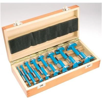 Authentic 16 Piece Carbide Tip Forstner Wood Boring Drill Bit Tool Forstener Set Fine