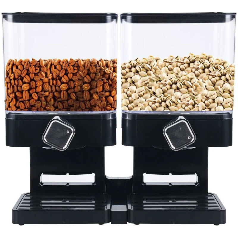 Minimalist Double Dry Food Ce Dispenser Set Innovative