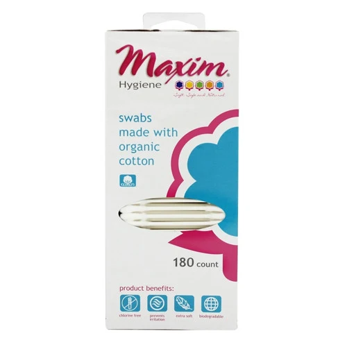 Next-Generation Maxim Organic Cotton Swabs - 180 Ea