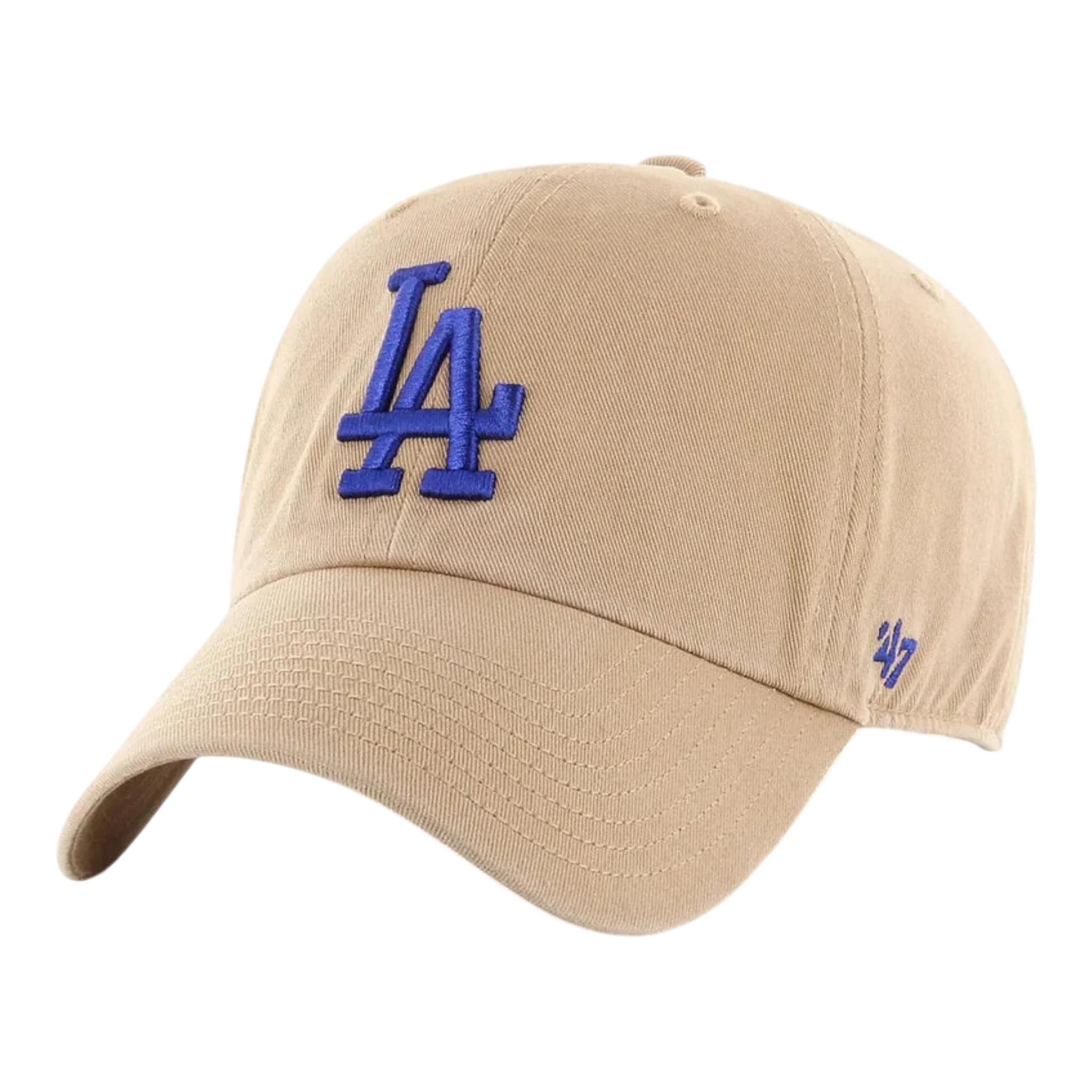 Classic 47 Brand Clean Up Los Angeles Dodgers Strapback Hat — Khaki Adjustable Cap Powerful