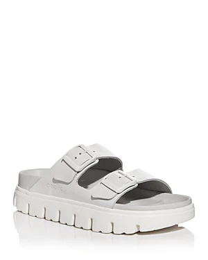 Clean Birkenstock Arizona Pap Flex Platform Natural Leather Exquisite Sandals Narrow Fine