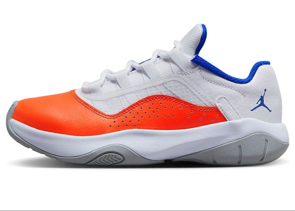Proven Air Jordan Grade School 11 CMFT Low 'White Safety Orange Hyper Royal' Powerful