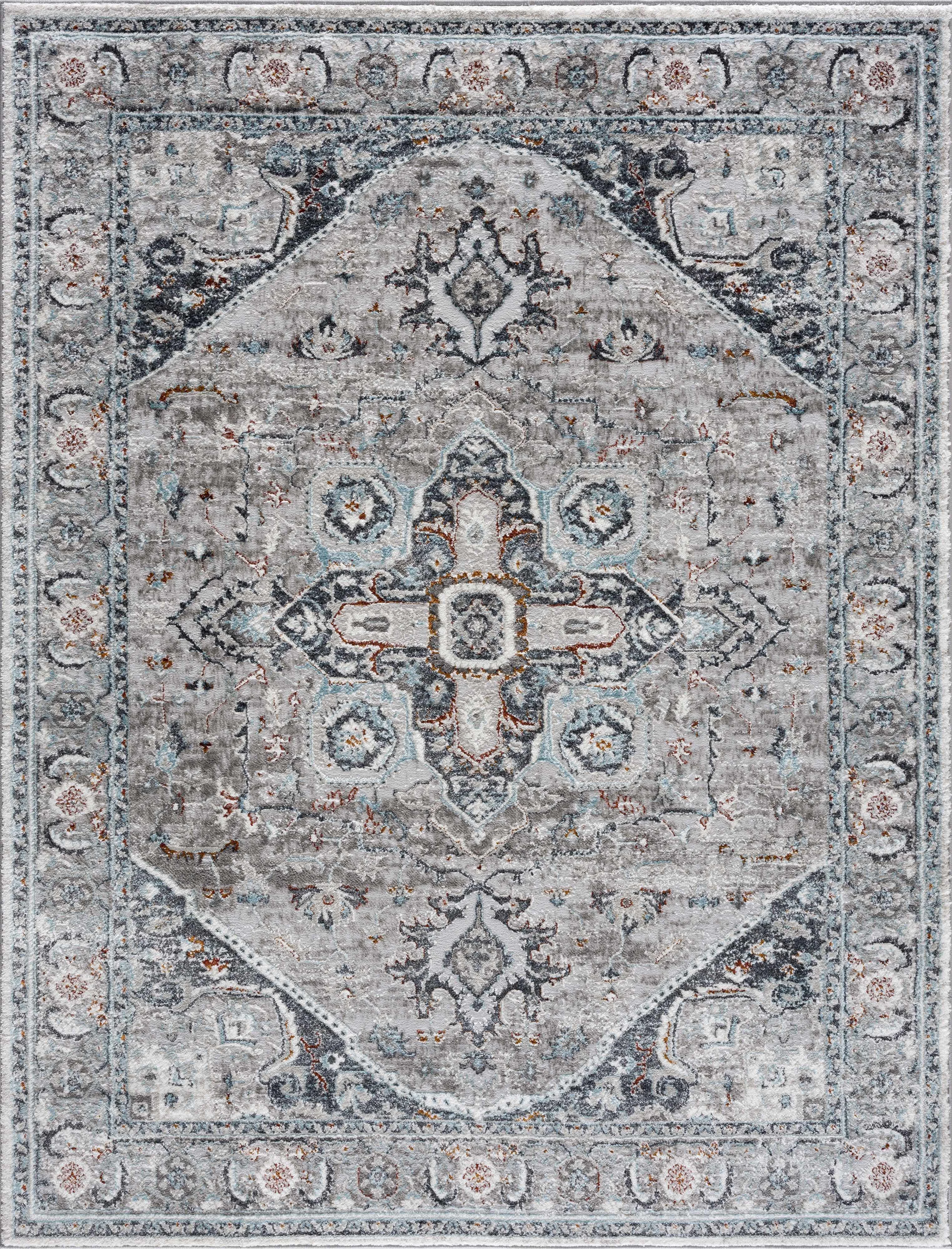 Quality Liverpool Gray Blue Area Rug - Recyclable