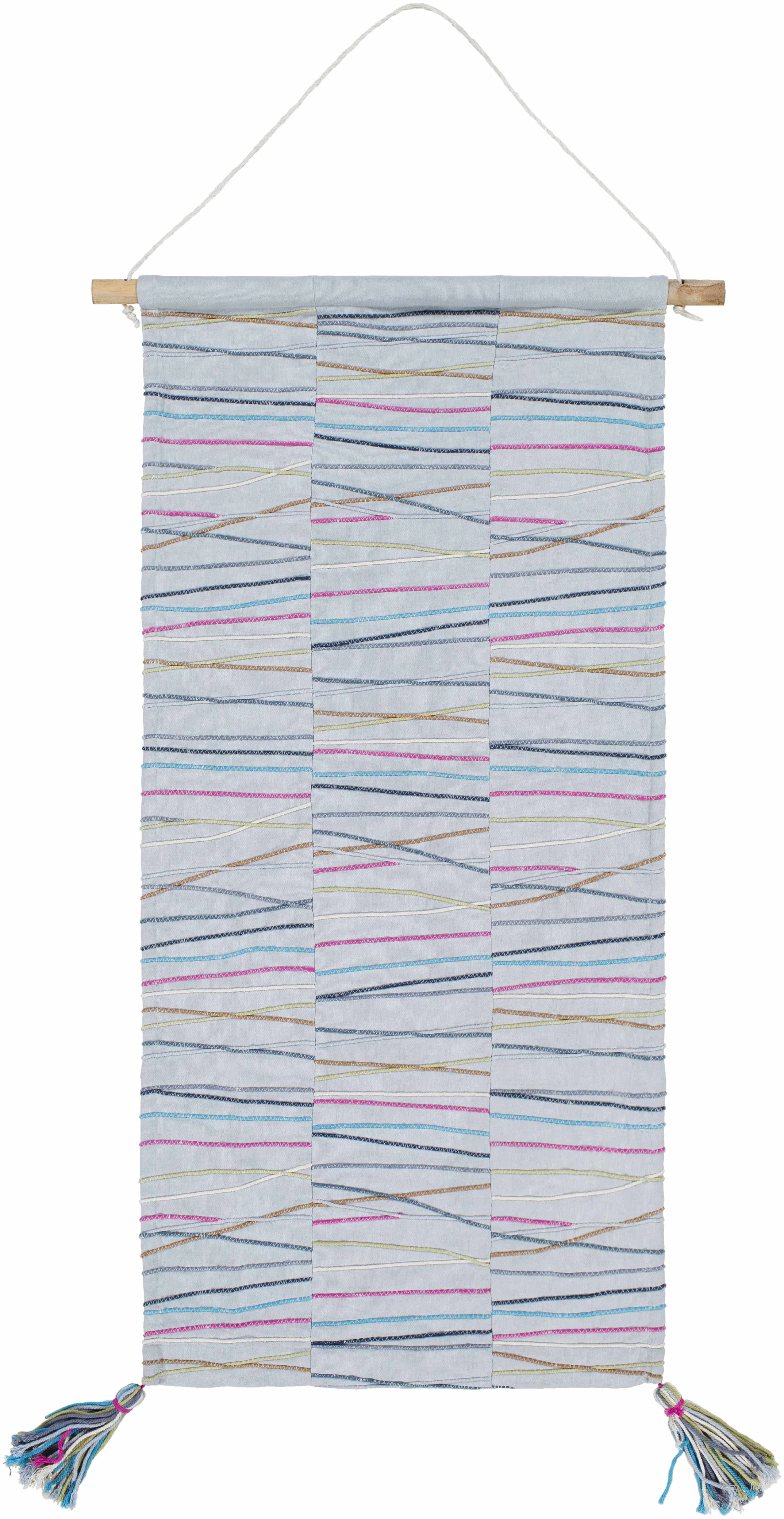 Verified Verden Striped Multicolor Wall Hanging - Carefully Designed