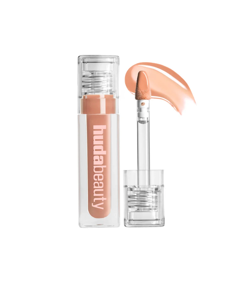 Trendy Huda Beauty Faux Filler Extra Shine Lip Gloss midclear Specialty