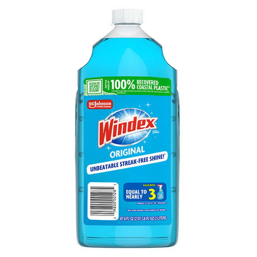Durable Windex Streak Shine Glass Cleaner 67.6Oz 2L Crafted