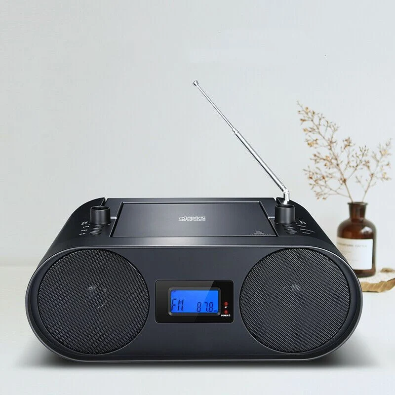 Easy-to-Use Portable Compact Bluetooth Vintage CD Boombox Radio Speaker Premium