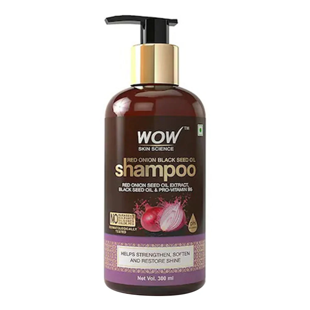 Selected Wow Skin Science Onion Black Seed Oil Shampoo for Hair Fall Control and Healthy Growth 10.14Oz 300ml Authentic