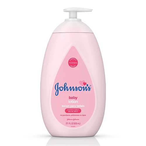 Breathable Johnsons Moisturizing Pink Baby Lotion with Coconut Oil 27.1 Oz Recyclable