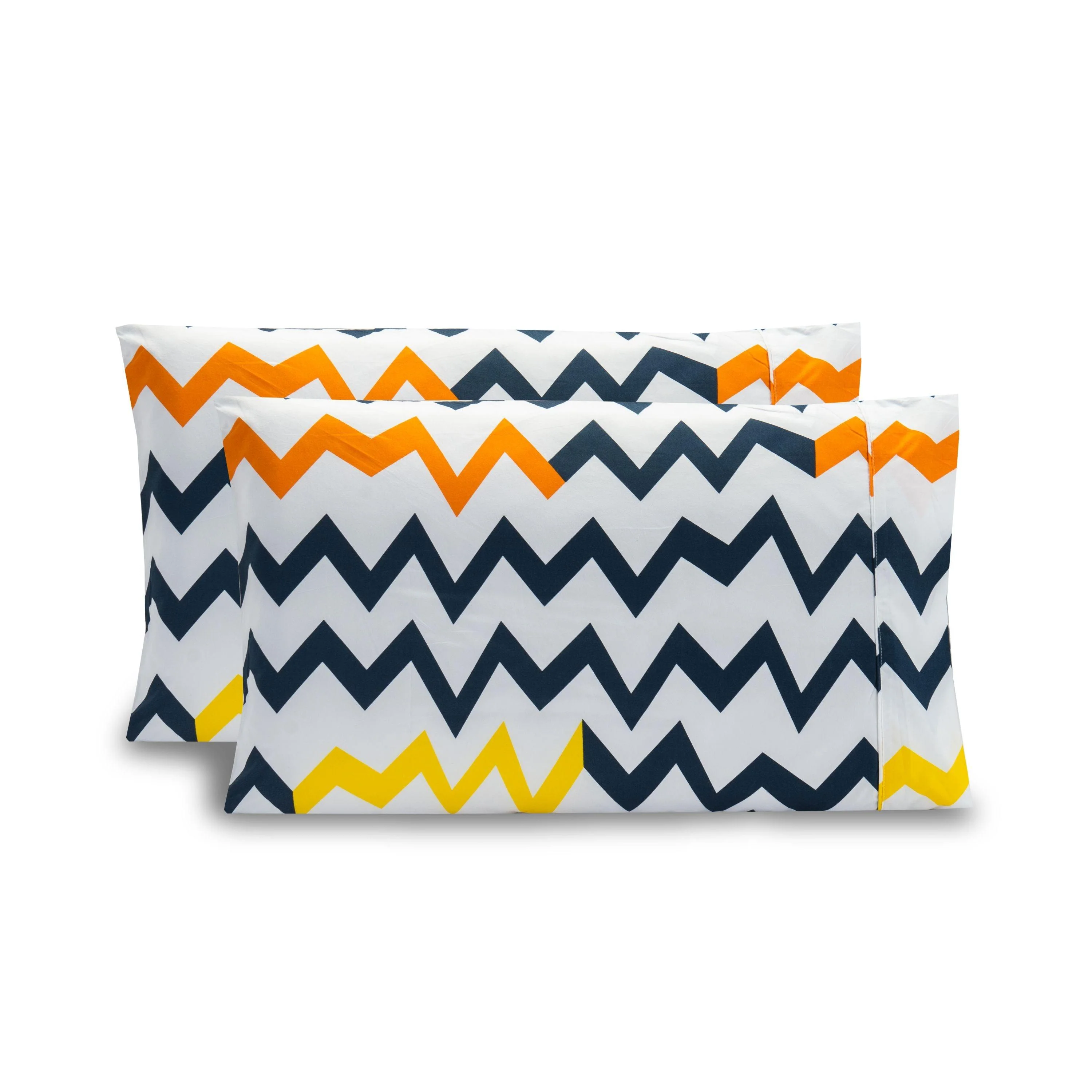 Flexible Elegant Comfort Set of 2 Chevron Pattern Pillowcases Versatile