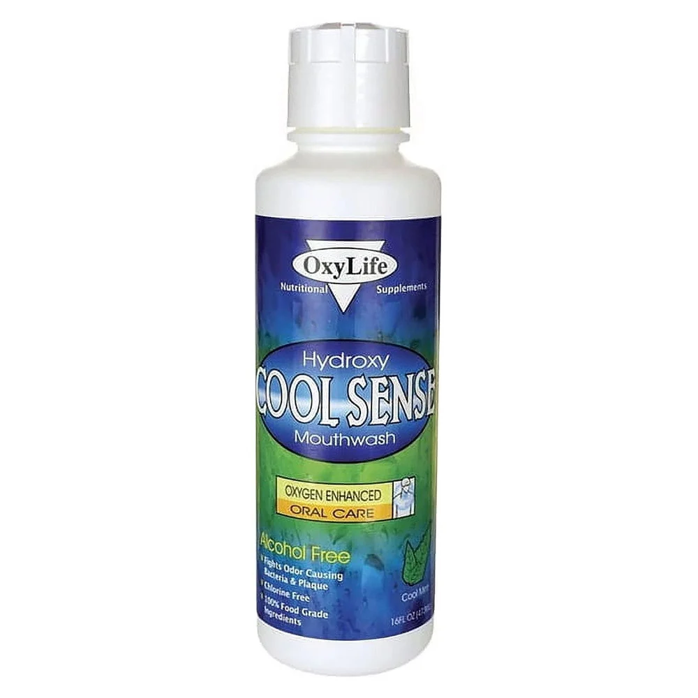 Convenient Oxylife Hydroxy Coolsense Oxygen Enhanced Cool Mint Oral Care Mouthwash Alcohol- 16 Oz Prestigious