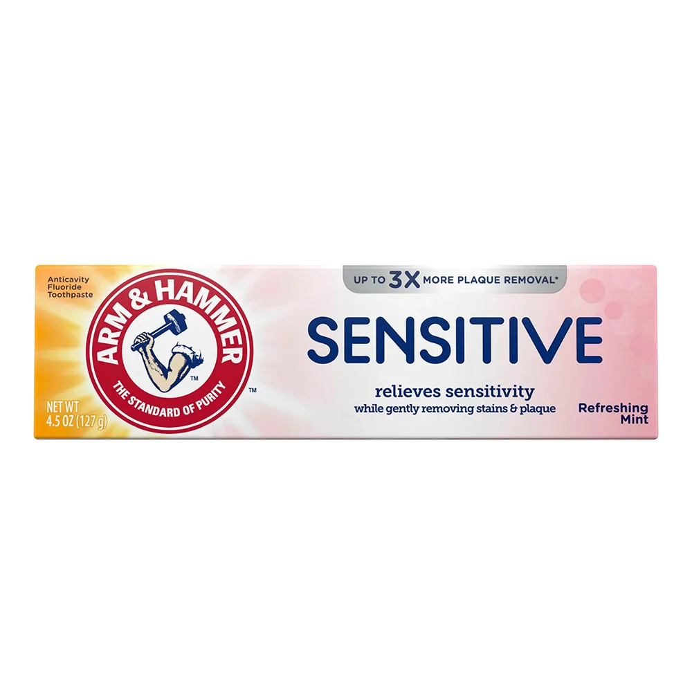Reusable Arm Hammer Sensitive Teeth Anticavity Fluoride Toothpaste Refreshing Mint 4.5 Oz Proven