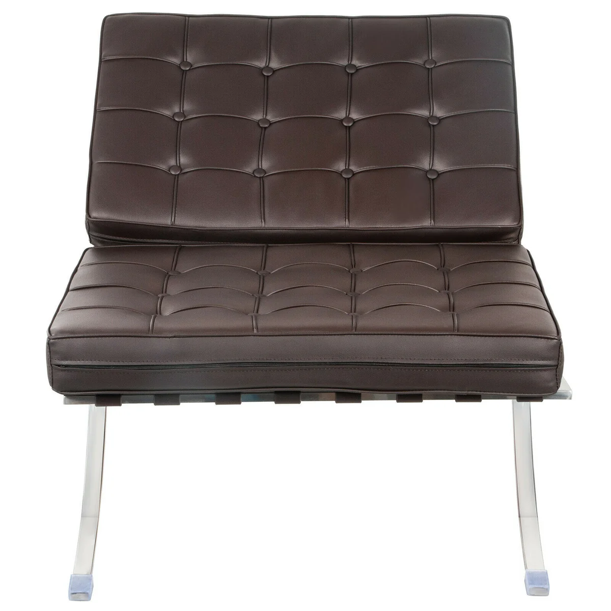 Original Luxurious Brown Leather Chaise Lounge Chair Trendy