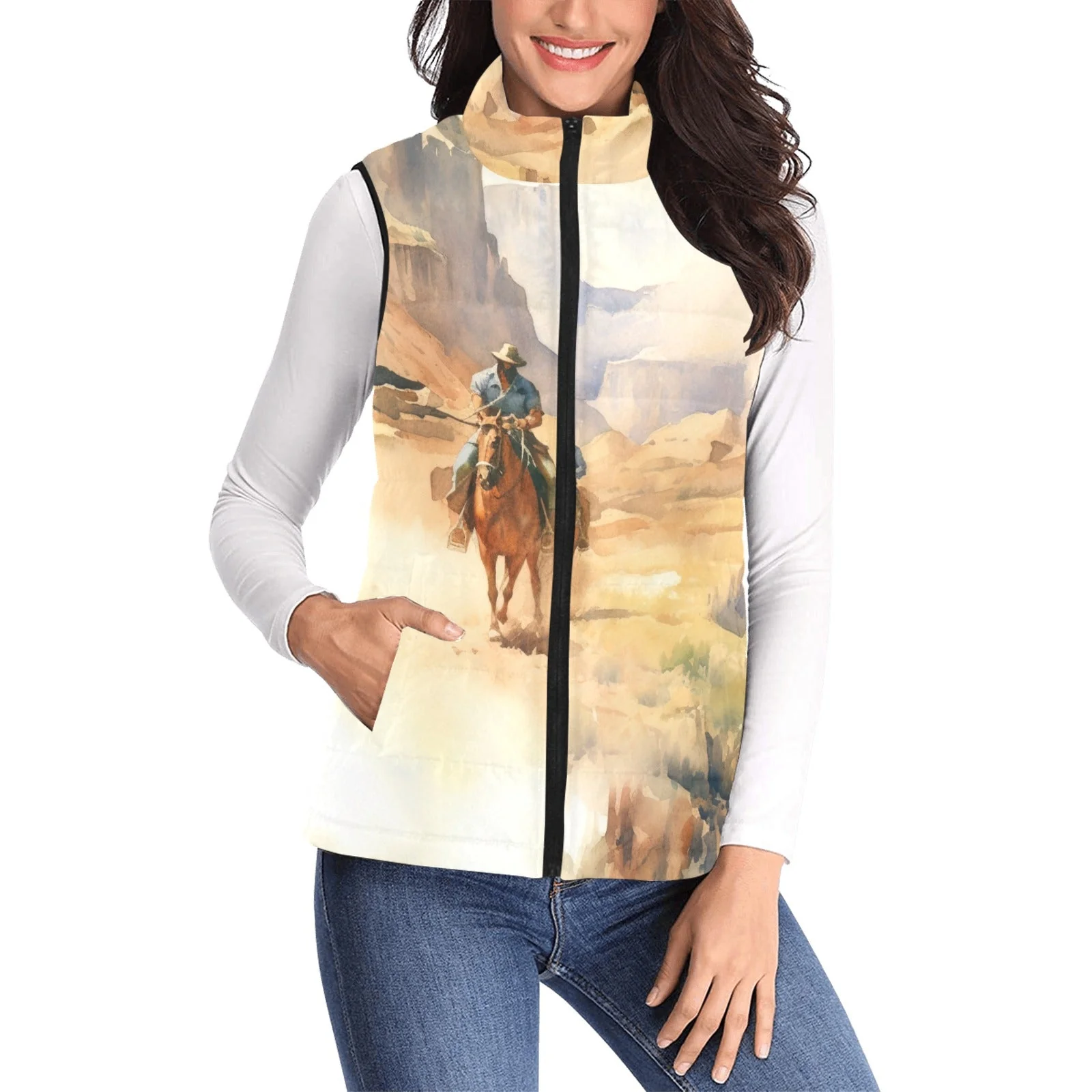 Healthy Baha Ranch Canyon Cowboy Puffy Vest Optimized