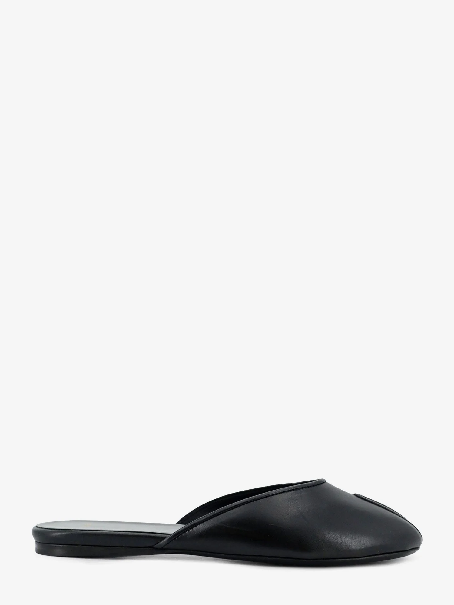 Excellent Sandals Date Flat Leather Black Organic