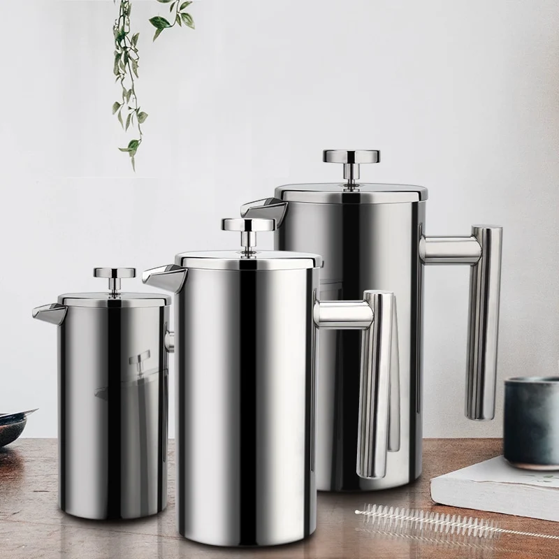 Traditional French Press Coffee Maker Stainless Steel Healthy