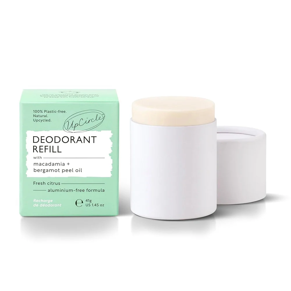 Carefully Designed UpCircle Refill Deodorant with Macadamia and Bergamot for Natural Odor Protection 1.45Oz 41g Lightweight