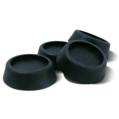 Efficient Set of 4 Anti Slip Vibration Black Rubber Foot Pads for Washing Washer Machine Excellent