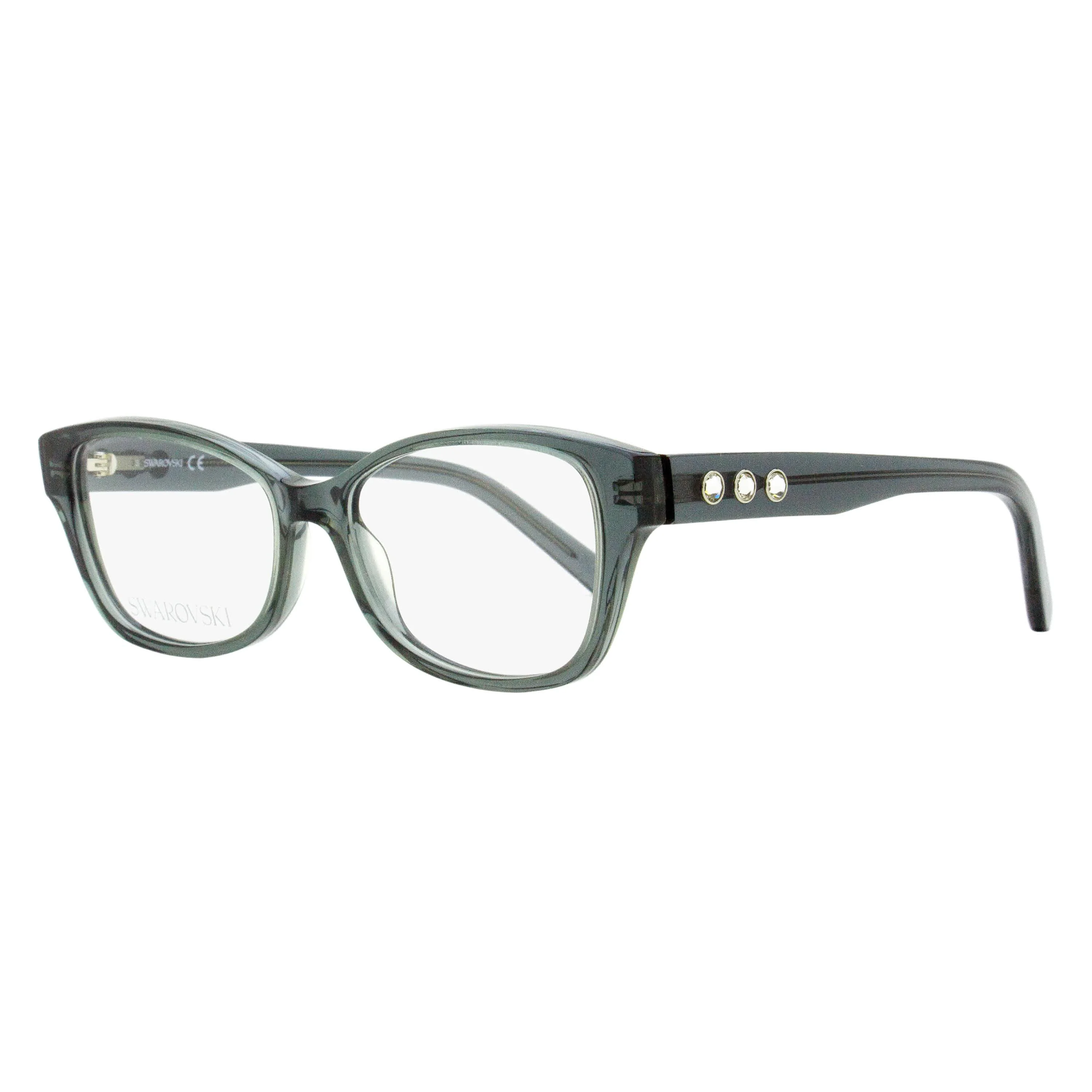 Authentic Swaroki Rounded Rectangular Eyeglasses SK5430 020 Transparent Grey 53mm Selected