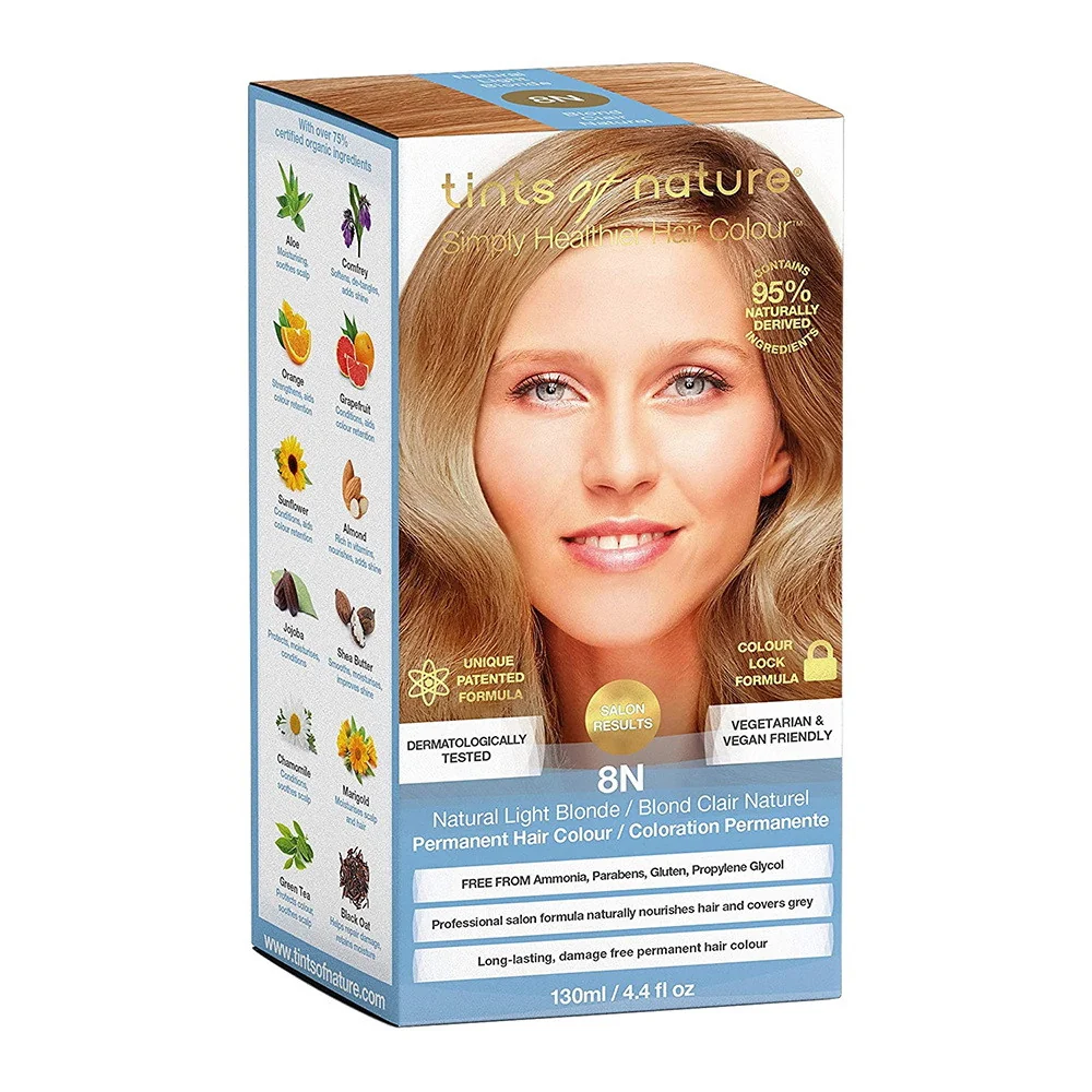Fine Tints of Nature Permanent Hair Colour 8N Natural Light Blonde 4.4 Oz Minimalist