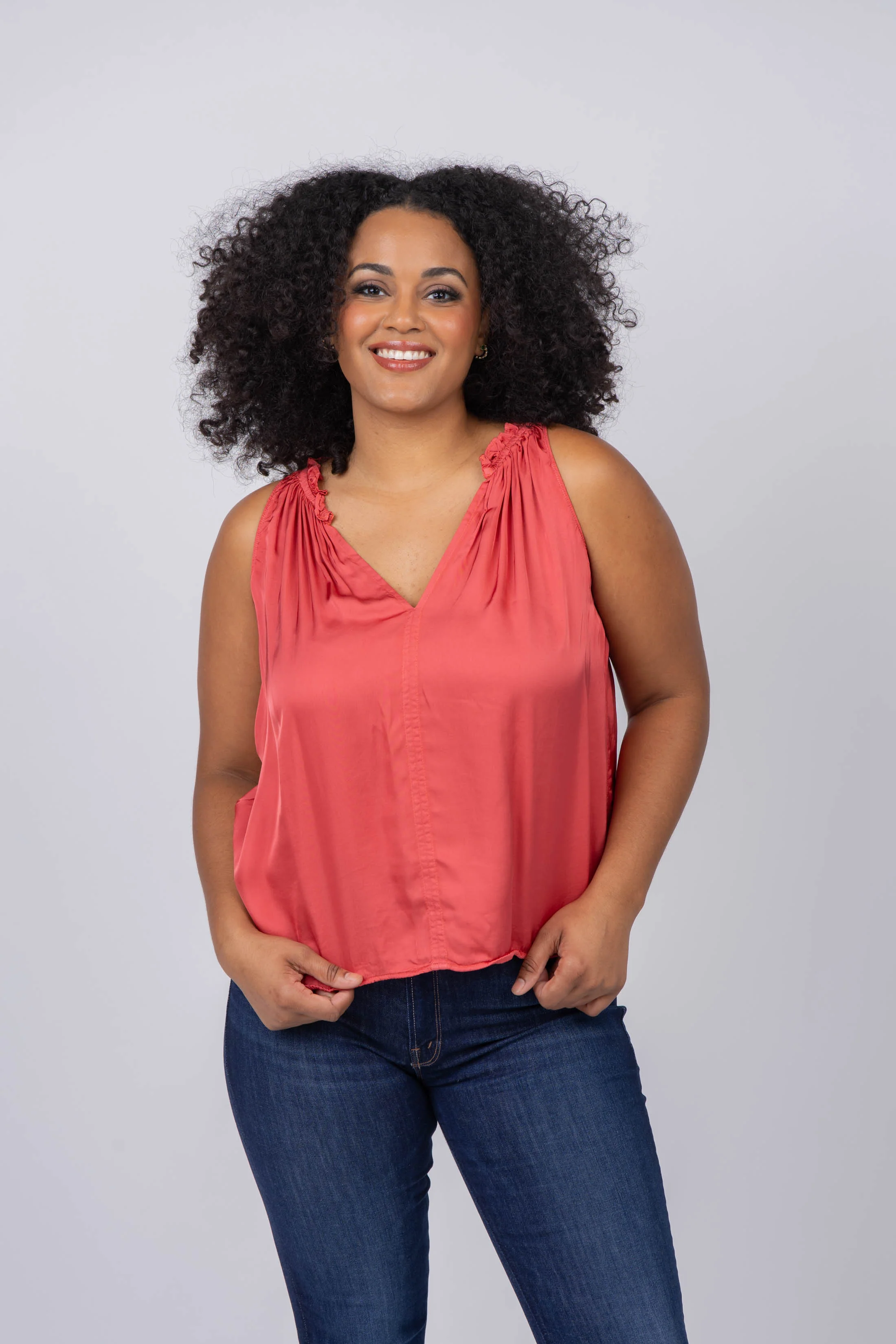 Durable Velvet by Graham Spencer Alina Top in Candy High-Performance