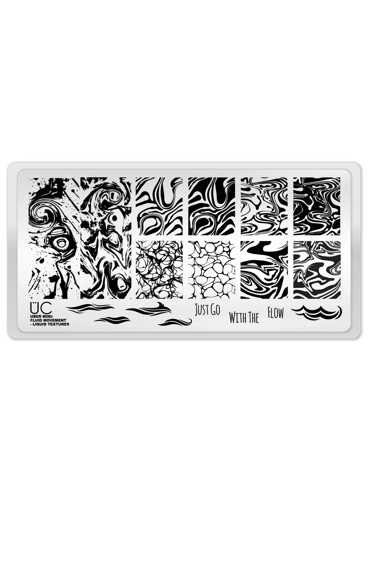 Unique Fluid Movement - Liquid Textures - Uber Chic Mini Stamping Plate High-Performance