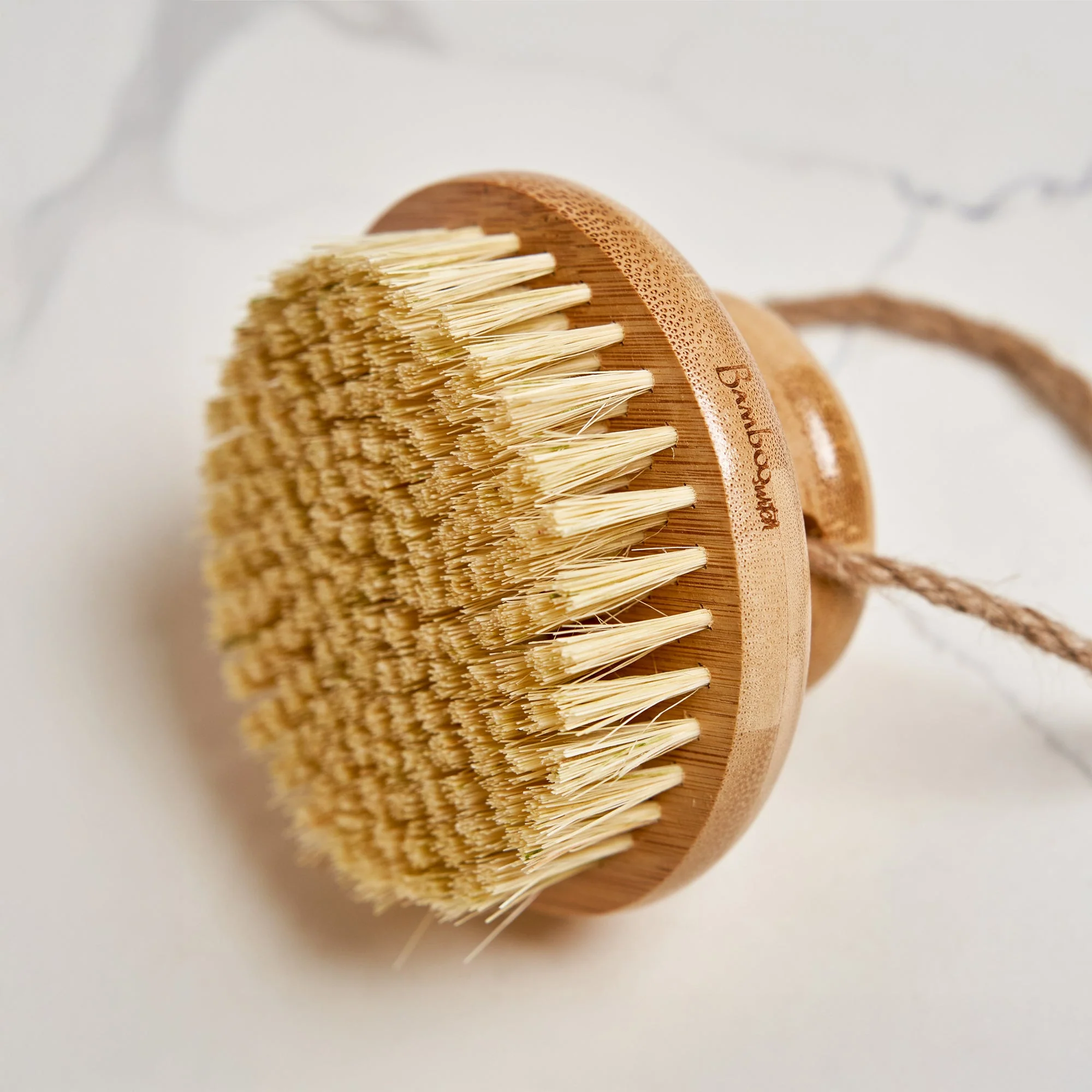 Professional Bamboo Rounded Dry Brush with Natural Bristles Smooth