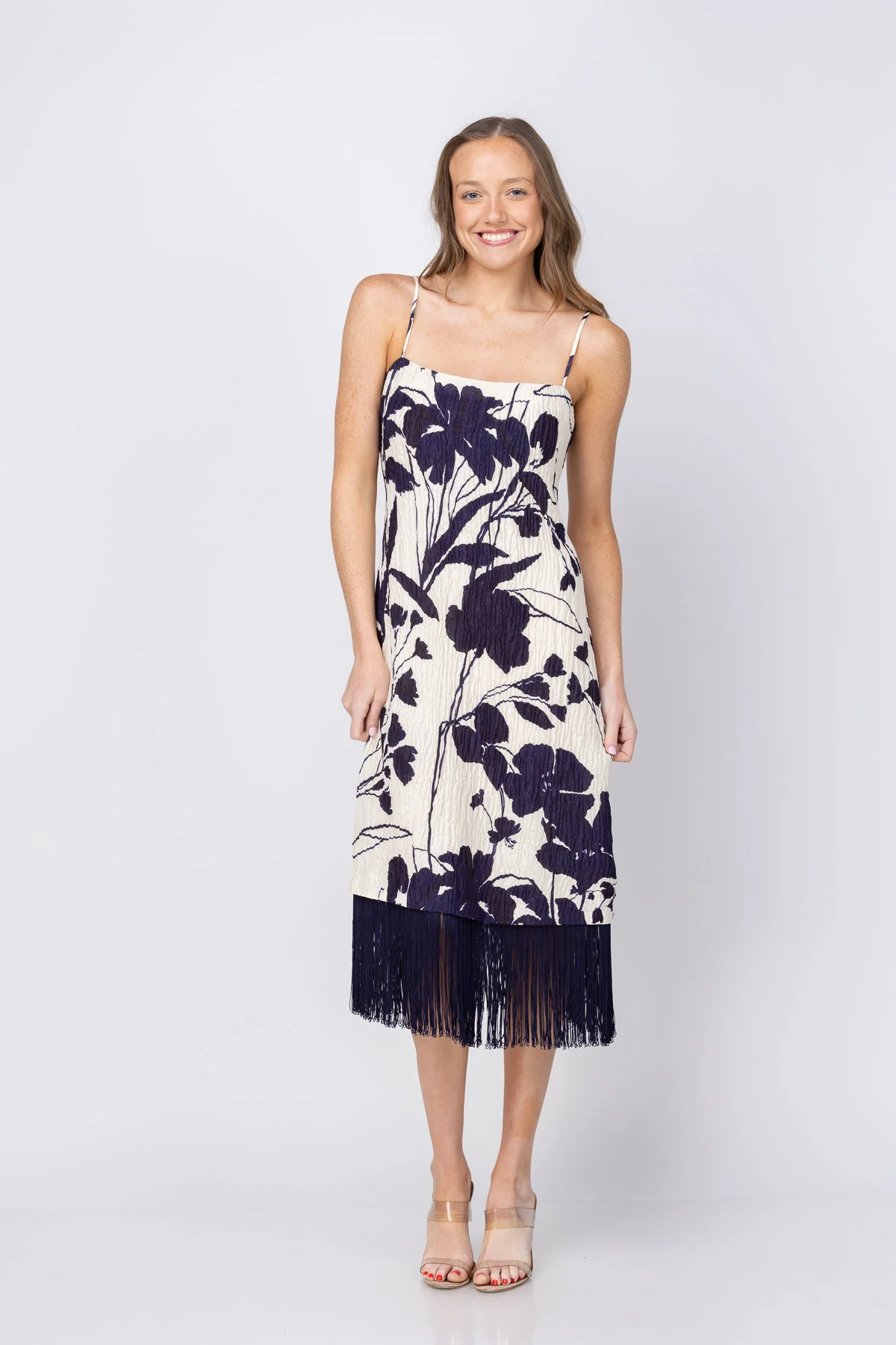 User-Friendly Cara Cara Rita Dress in Botanic Ivory Natural