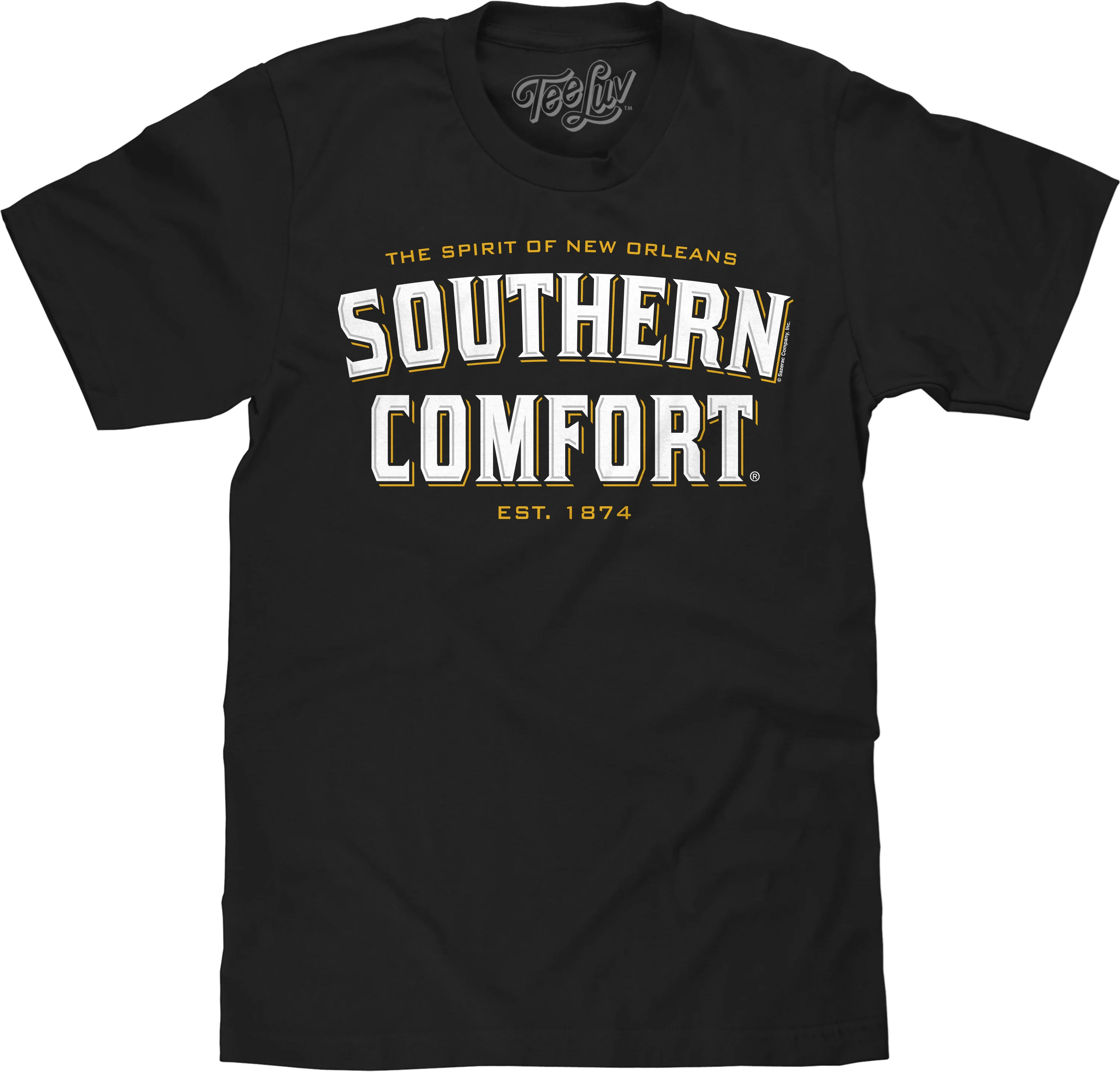 Responsible Southern Comfort SOCO Whiskey Logo T-Shirt- Black Environmentally Friendly