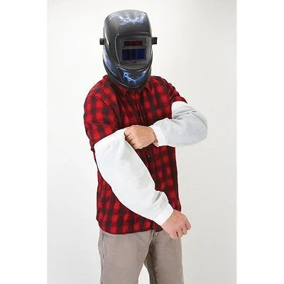 Dependable Leather Welding Welder Arm Protector Sleeves Protection Gardening Over Shirt Modern