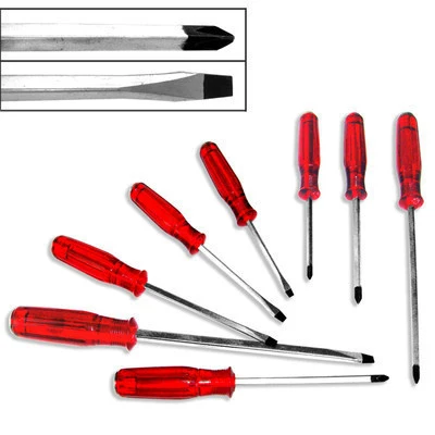 Reliable 8 Piece Go Thru Gothru Handle Shank Steel Hand Screwdriver Tool Set Fast