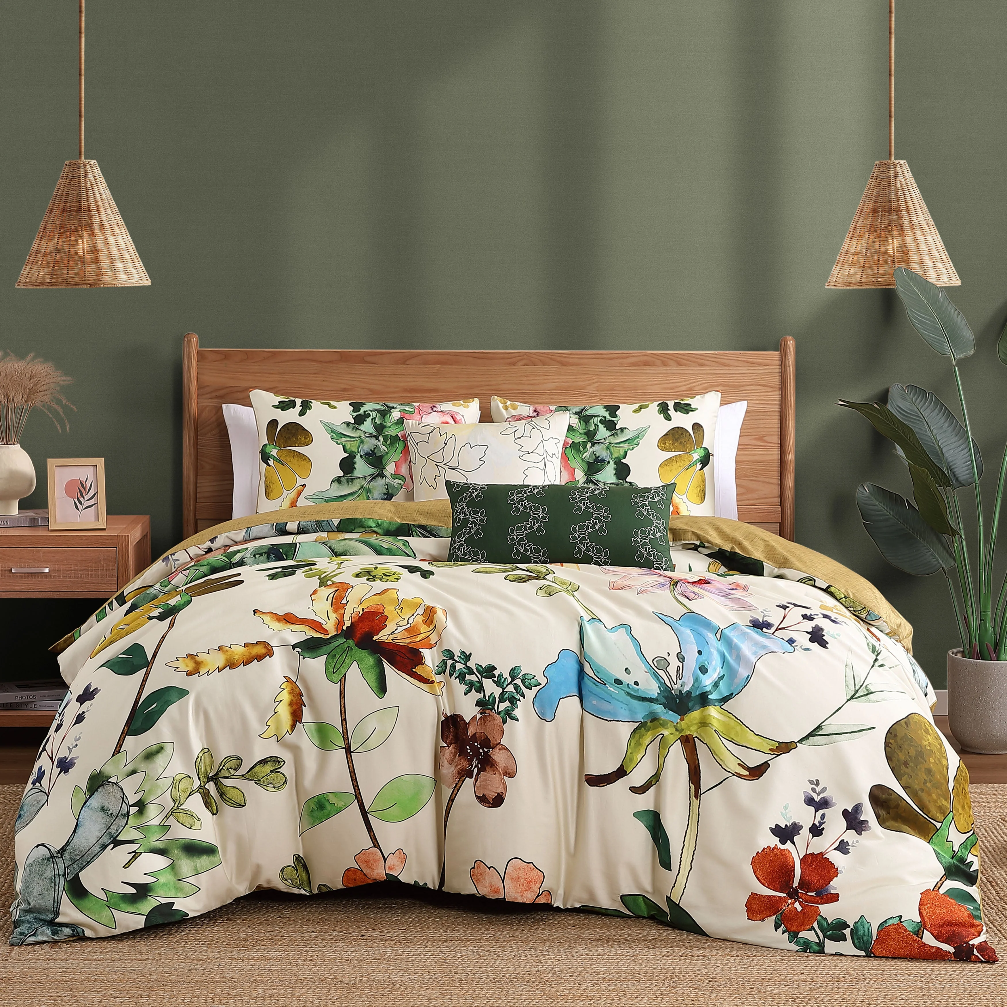 Sophisticated Bebejan Radiance 5 Piece Reversible Comforter Set Minimalist