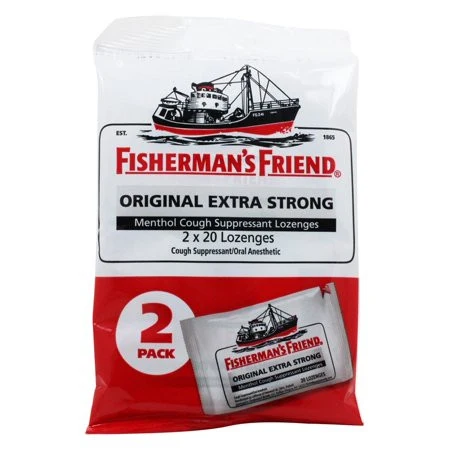 Certified Fishermans Friend Extra Strong Menthol Cough Suppressant Lozenges 40 Ea Proven