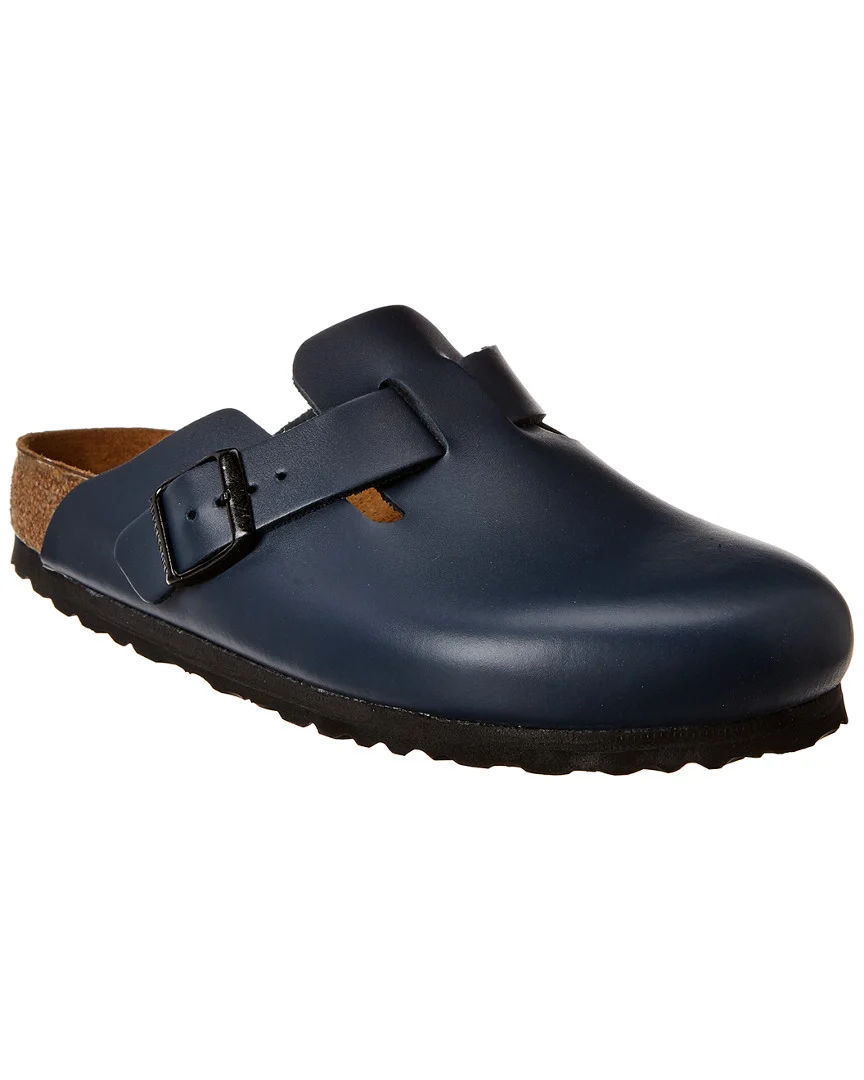 Safe Birkenstock Boston Natural Leather Clogs Minimalist