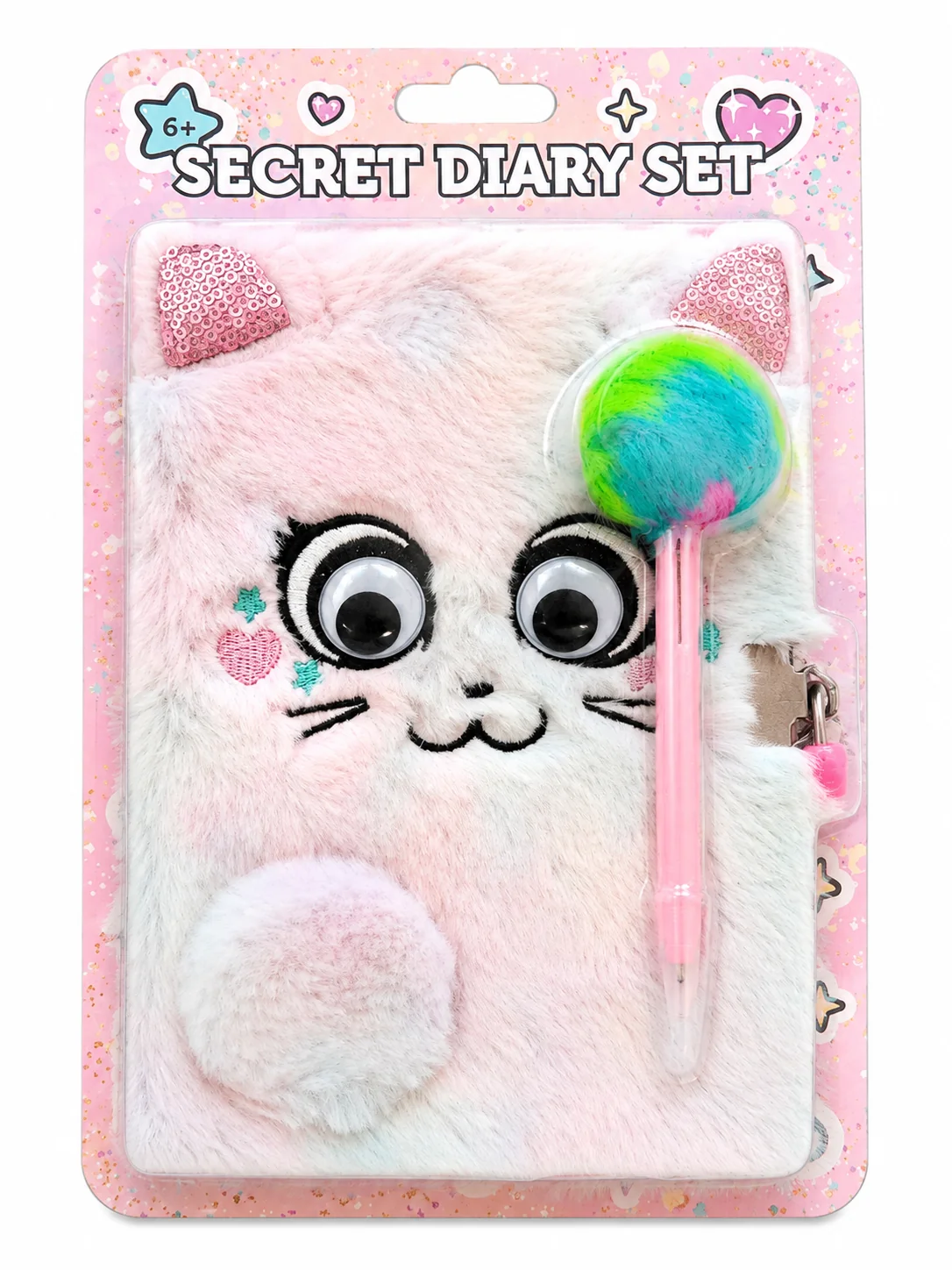 Comfortable SECRET DAIRY SET ONE NOTE BOOK AND PEN CAT High-Quality