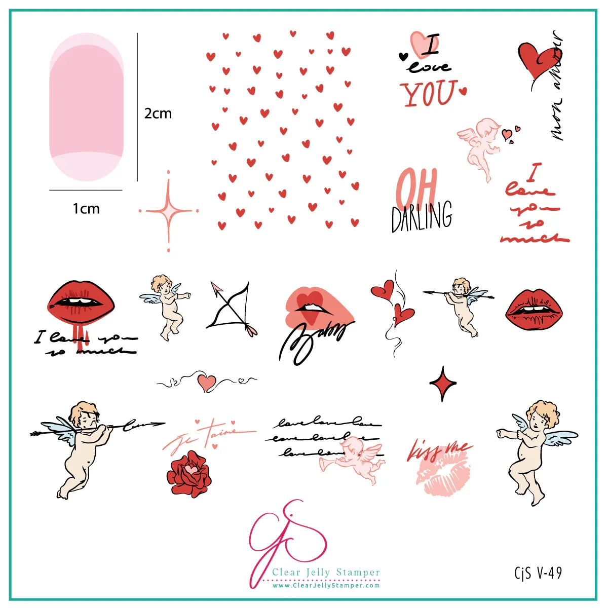Classic Oh Darling CjSV-49 - Clear Jelly Stamping Plate Environmentally Friendly