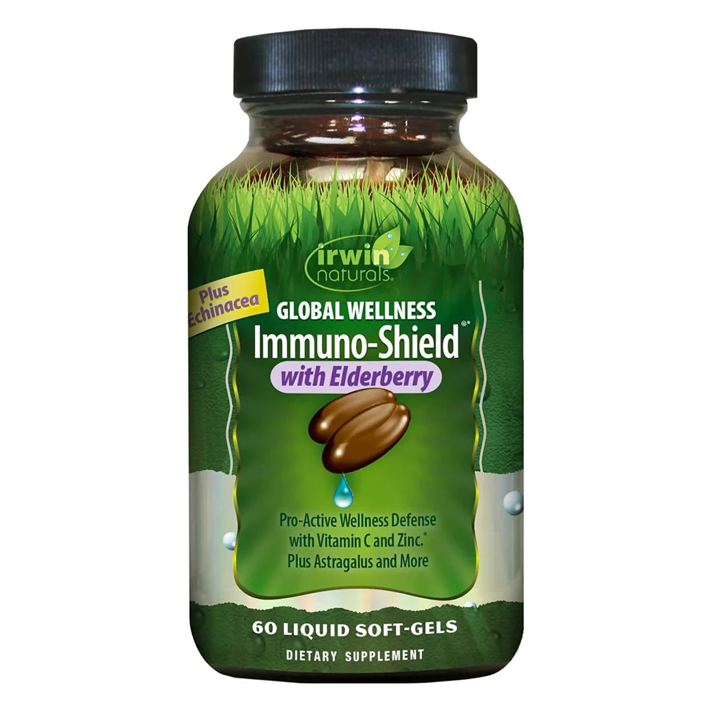 Contemporary Irwin Naturals Global Pro Active Wellness Immuno Shield with Elderberry Softgels 60Ea Easy-to-Use