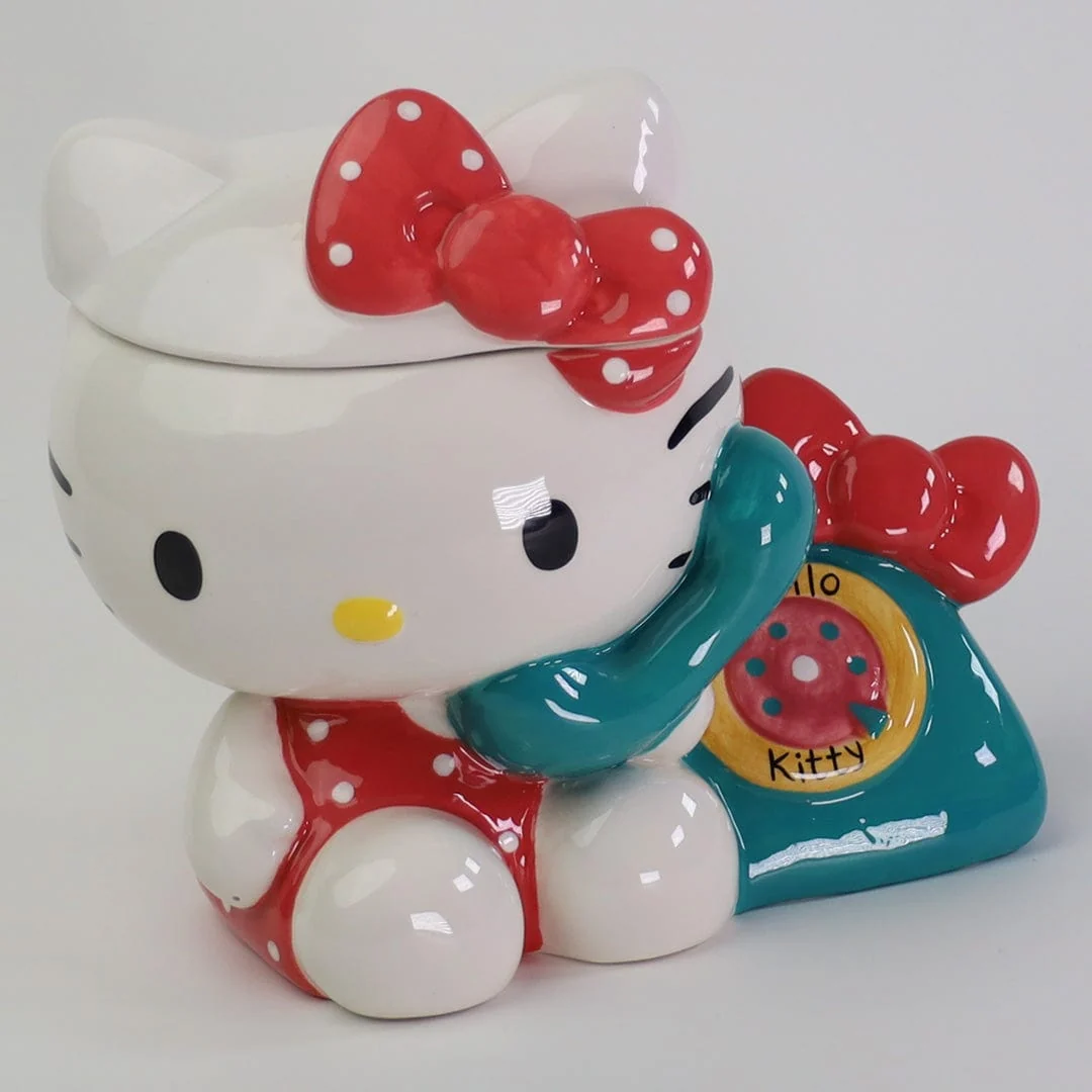 Breathable Hello Kitty Phone Call Cookie Jar Fine