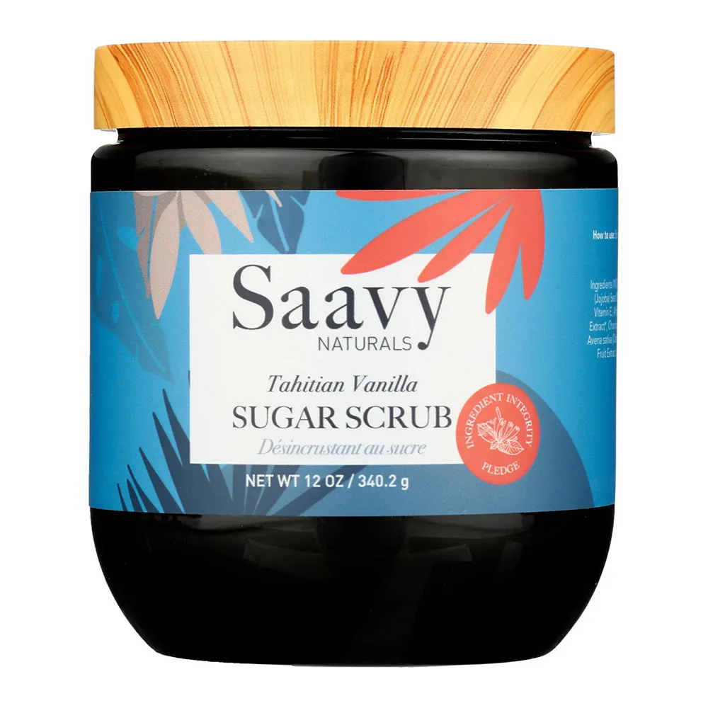 Top-Quality Saavy Naturals Sugar Body Scrub Tahitian Vanilla 12 Oz Long-Lasting