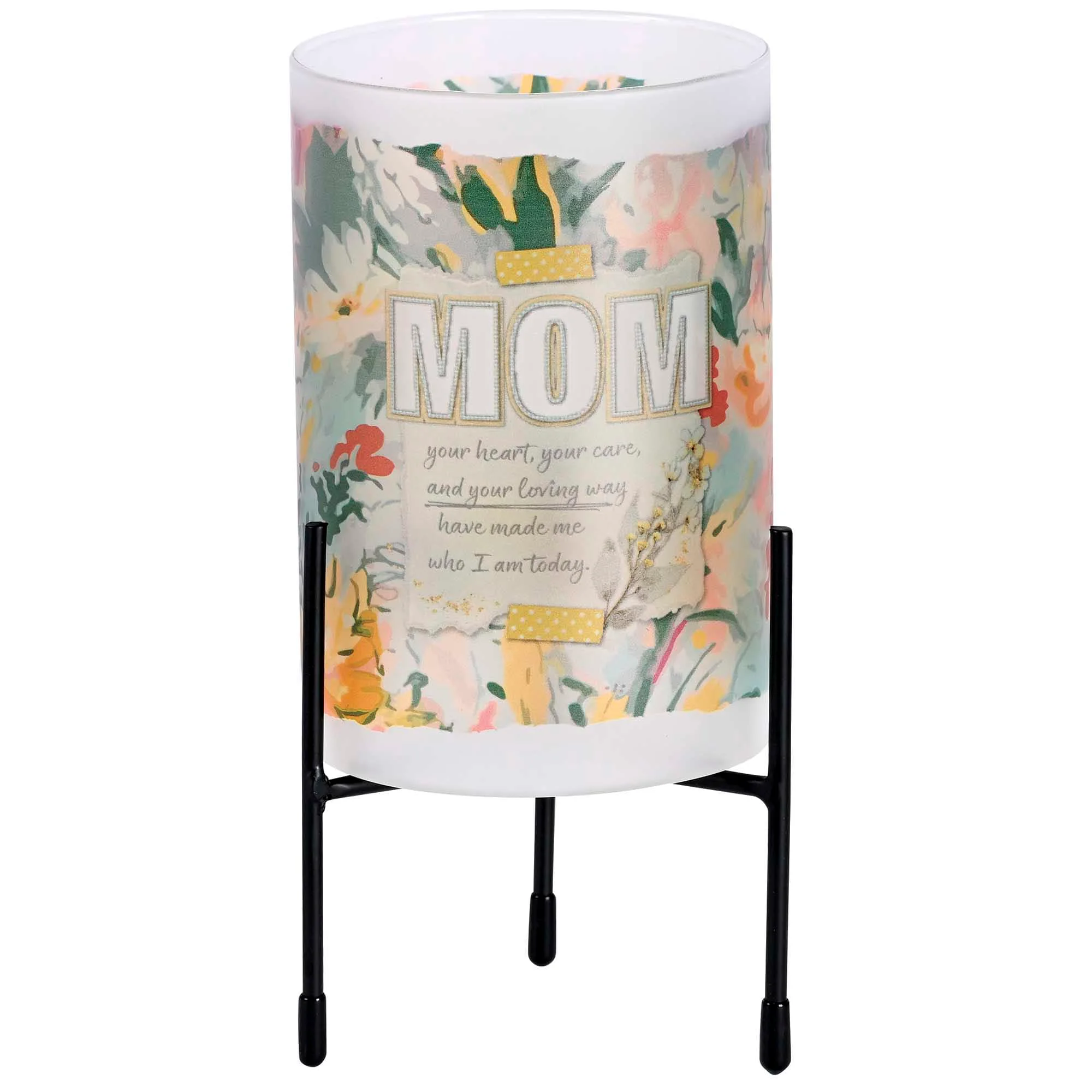 Practical Hurricane Candleholder Frost Floral Mom Effective