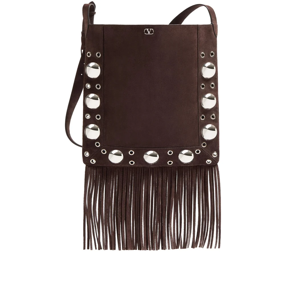 Proven Shoulder Bag VLogo Signature Brown Suede Enhanced