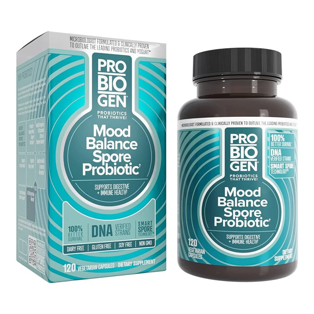 Sustainable Probiogen Stress and Mood Balance Probiotics Capsules 120 Ea Healthy