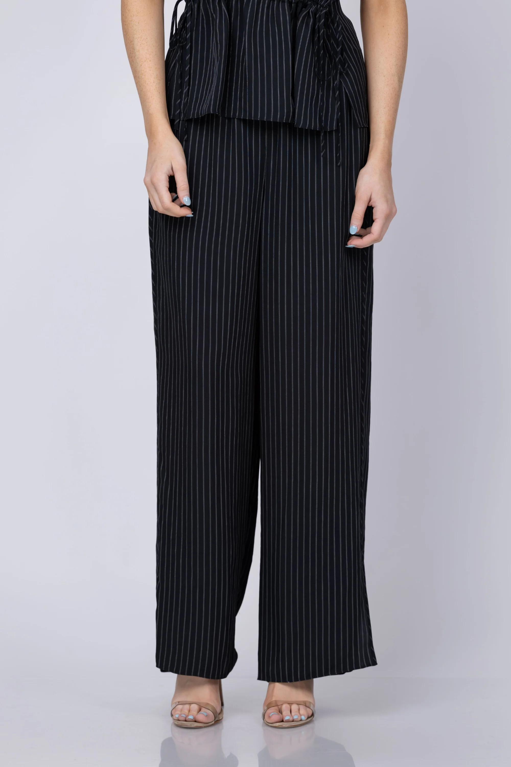 Unique Theory Slit Pant in Black Multi Authentic
