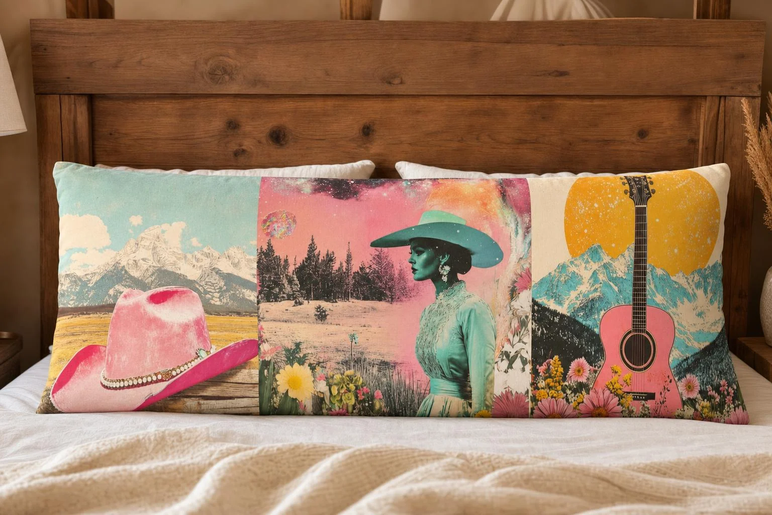 Relaxed Baha Ranch Pop Western Cowgirl Body Pillow Cover Made in America Official