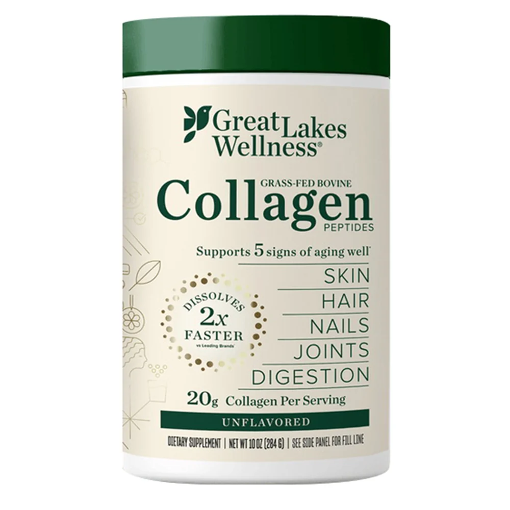 Advanced Great Lakes Wellness Collagen Peptides Support Healthy Aging Skin Hair Nails Joints and Digestion Unflavored 10Oz 284g Dependable