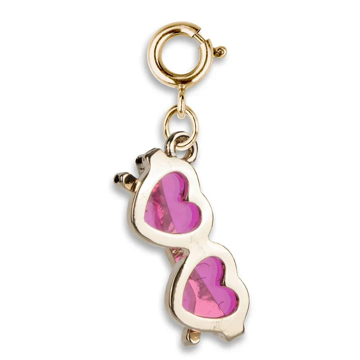 Sophisticated Gold Heart Sunglasses Charm Pure