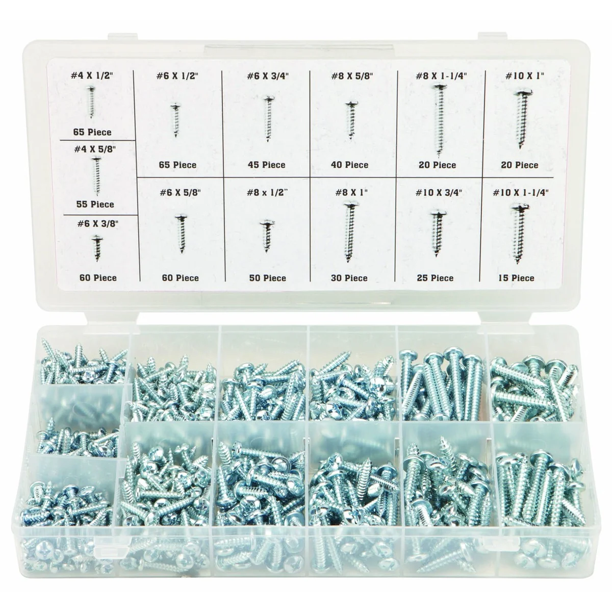 Superior 550 PC Sheet Metal Screw Assortment Kit Functional