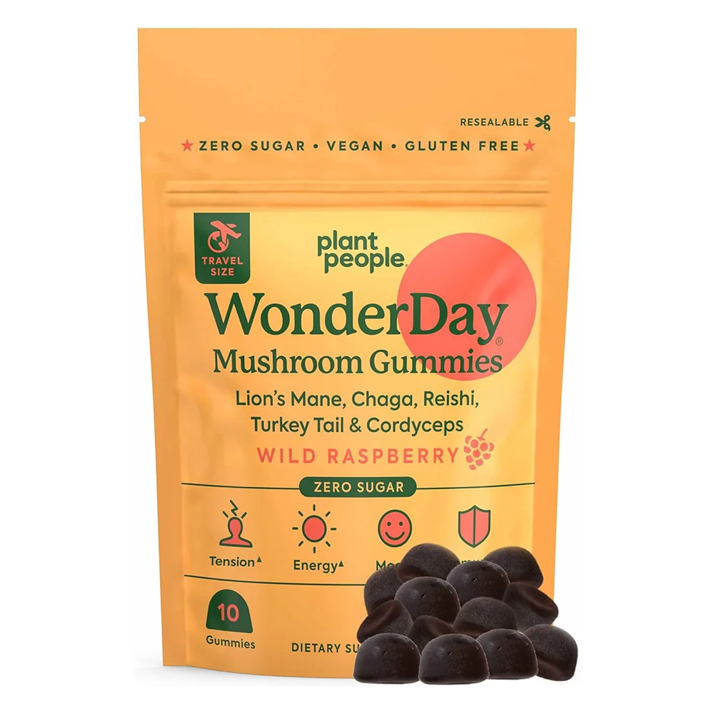 Expertly Made Plant People WonderDay Mushroom Gummies for Mood Energy and Immune Support 10Ea Exceptional