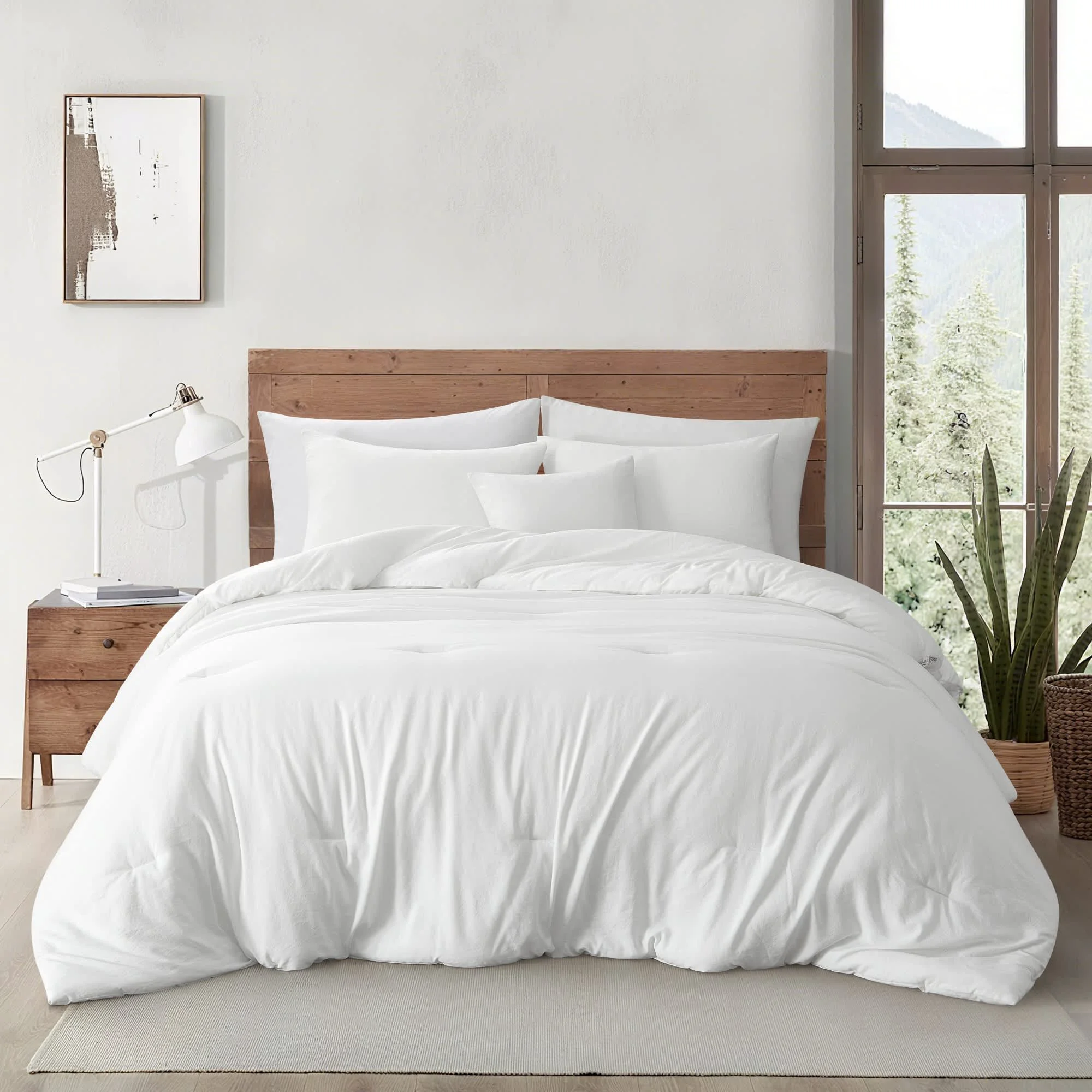 Advanced Nanshing Comforter Set Full 3 Piece Super Soft Prewashed Bedding Cotton-Like Breathable Comforter Warm Down Bedding Set All season Matching Pillow Shams Trendy