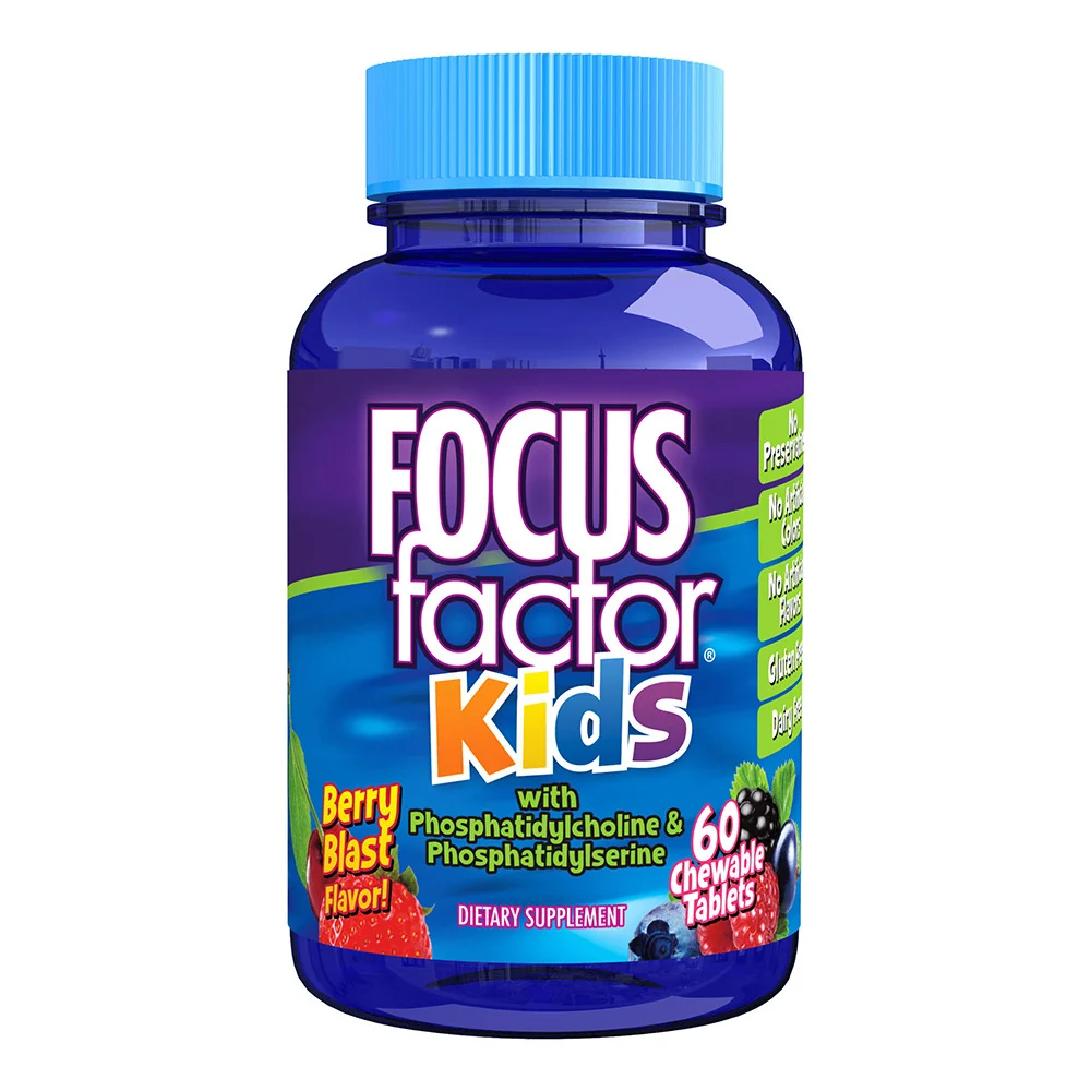 Casual Factor Nutrition Focus Factor Chewable Wafers For Kids Berry Flavor 60 Ea Flexible